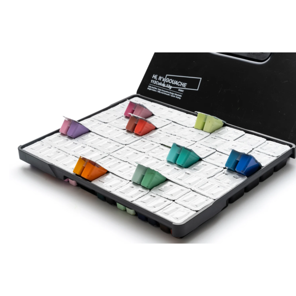 HIMI Twin Cup Jelly Gouache - 112 Farver, Black Case