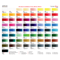 ROSA Akrylmaling 65x75ml. Fuldt Sortiment