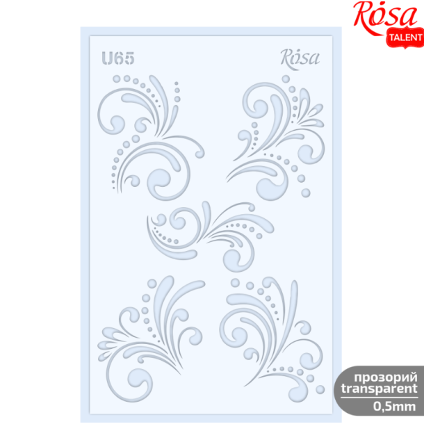 ROSA Talent Reusable Stencil "Tracery U65 13x20cm