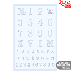 ROSA Talent Reusable Stencil "Numbers U05" 13x20cm