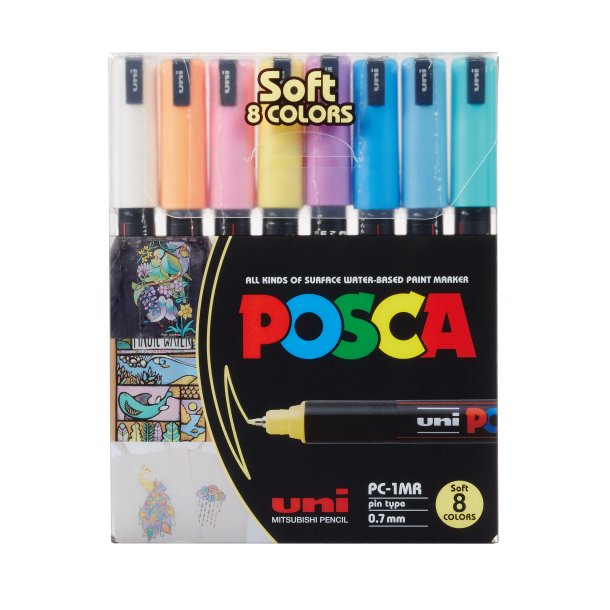 Posca Soft 8 Colors PC-1MR 0,7 mm (8stk)