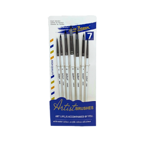 Artist Brushes 7-Pak Black/White - Rund