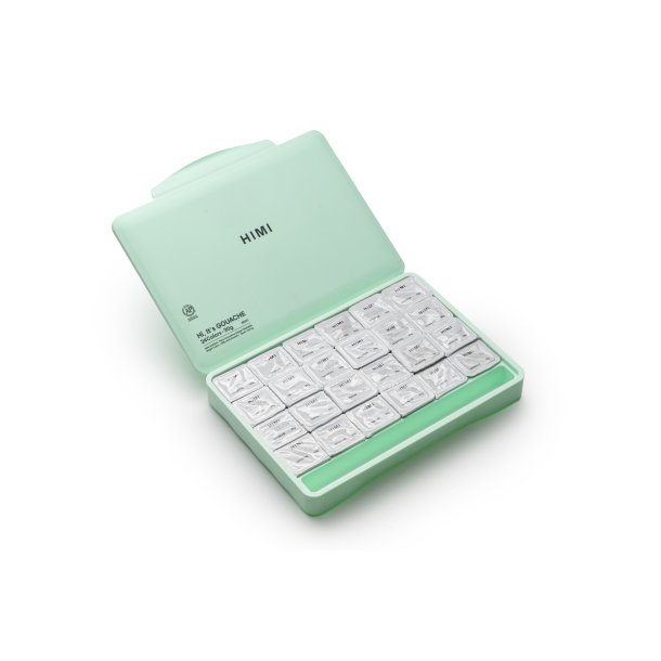 HIMI Jelly Gouache Basic - 24-Pak, Green Case