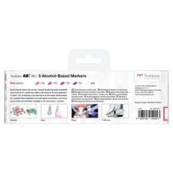 Tombow Marker PRO Dual 5-pak - Pink Colours
