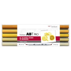 Tombow Marker PRO Dual 5-pak - Yellow Colours