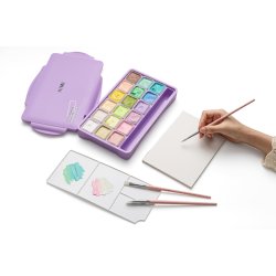 HIMI Jelly Gouache Pastel - 18-Pak, Purple Case