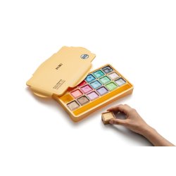 HIMI Jelly Gouache Metallic - 18-Pak, Yellow Case