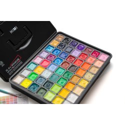 HIMI Jelly Gouache Set - 56-Pak, Black Case