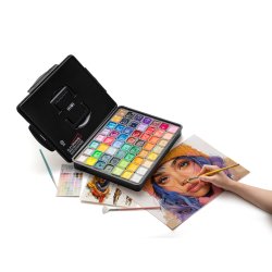 HIMI Jelly Gouache Set - 56-Pak, Black Case