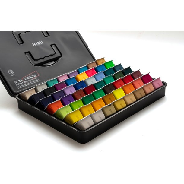 HIMI Jelly Gouache Set - 56-Pak, Black Case