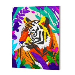 Clay Painting - Tiger 30x30 cm