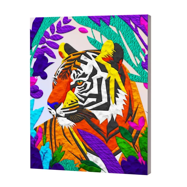 Clay Painting - Tiger 30x30 cm