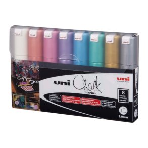 POSCA PWE-8K Uni chalk 8mm, Metallic 8-Pak