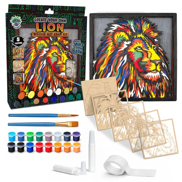 Wooden Art Craft Kit - Lion