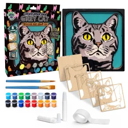 Wooden Art Craft Kit - Grey Cat