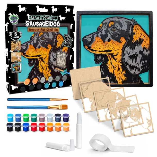 Wooden Art Craft Kit - Sausage Dog
