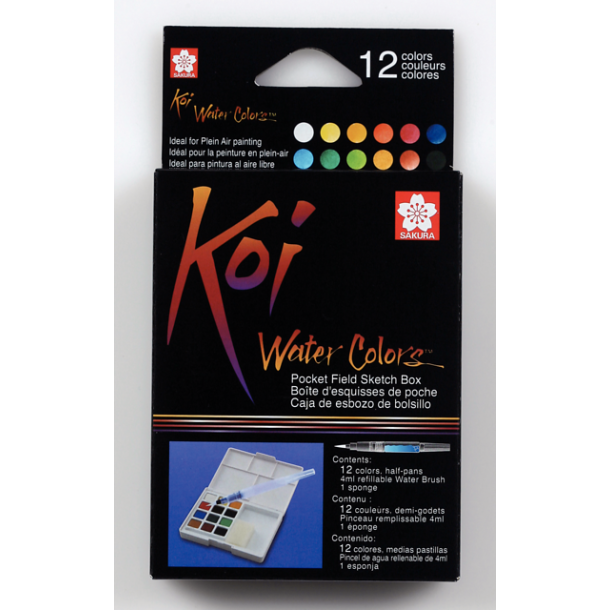 Koi Akvarelst - 12-pak Basis