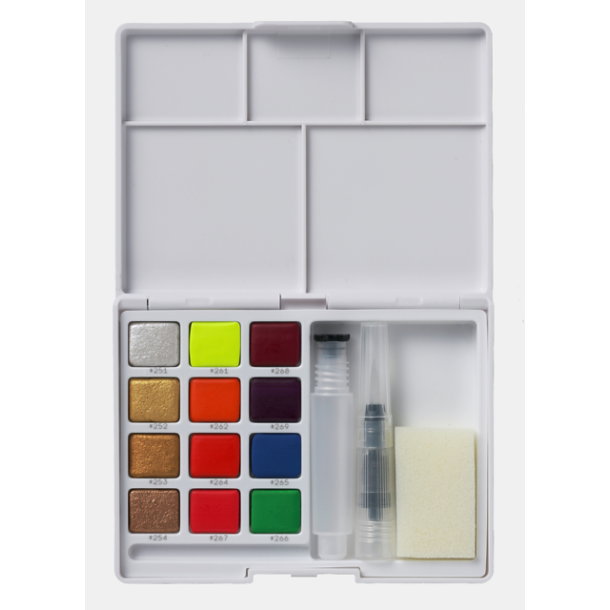 Koi Akvarelst - 12-pak Metallic