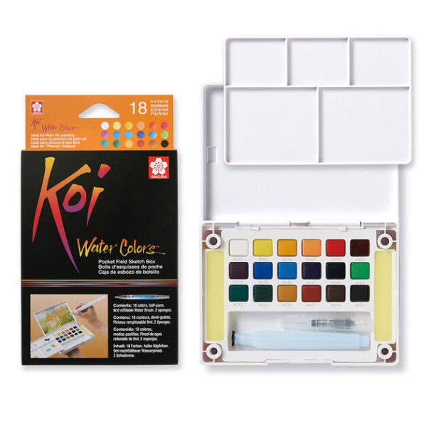 Koi Akvarelst - 18-pak Basis