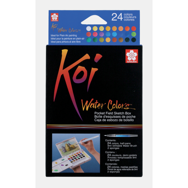 Koi Akvarelst - 24-pak Basis