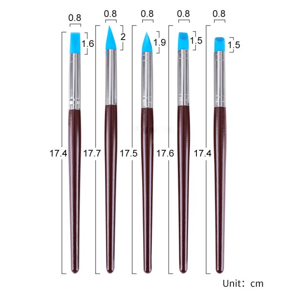 Silikonepenselst - 5-Pak