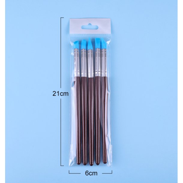 Silikonepenselst - 5-Pak