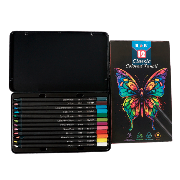 H&B Oliebaserede Farveblyanter 12-stk. - Classic