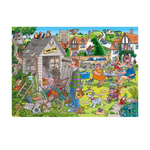 Puslespil Wasgij Destiny 28 "Dad Cave!" 1000 Brikker