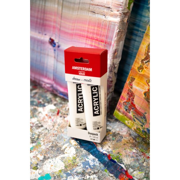 Happy Hour 2 for 1 - Amsterdam Akrylmaling Titanium White 120 ml.