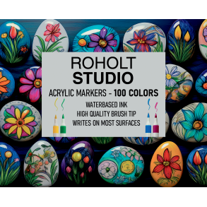 Roholt Studio, 100-stk. Akryl Markers