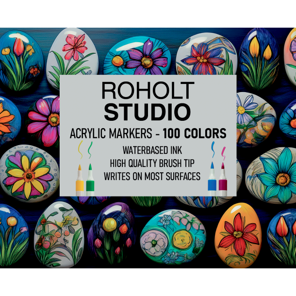 Roholt Studio, 100-stk. Akryl Markers