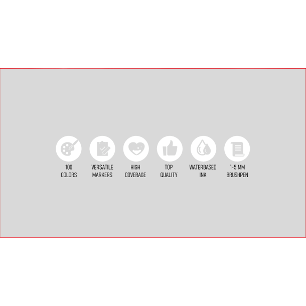 Roholt Studio, 100-stk. Akryl Markers