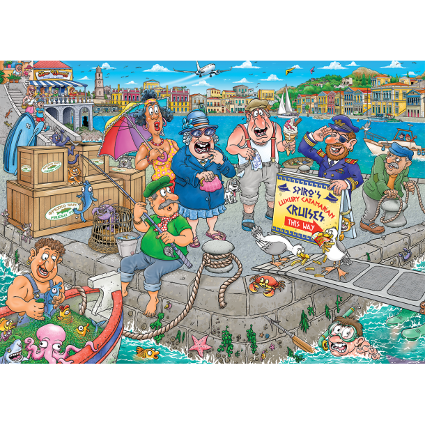NYHED! Puslespil Wasgij Original 47 "Boating Bedlam!" 1000 Brikker