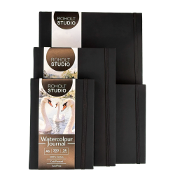 Roholt Studio Artist Watercolour Journal - Black
