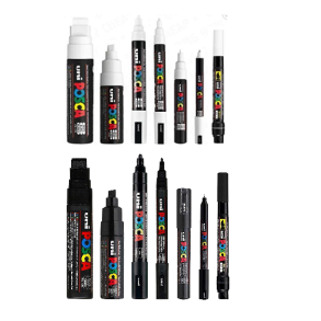 Posca Sort & hvid Sortiment