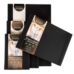 Roholt Studio Artist Watercolour Journal - Black