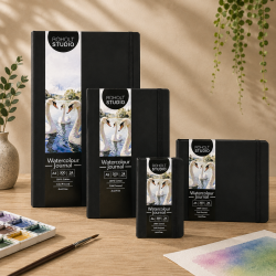 Roholt Studio Artist Watercolour Journal - Black