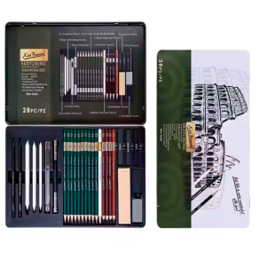 Skitse og tegnest, Premium Kvalitet (28 dele)