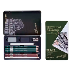 Skitse og tegnest, Premium Kvalitet (11 dele)