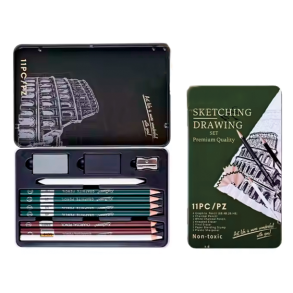 Skitse og tegnest, Premium Kvalitet (11 dele)