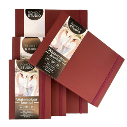 Roholt Studio Artist Watercolour Journal - Bordeaux