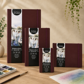 Roholt Studio Artist Watercolour Journal - Bordeaux