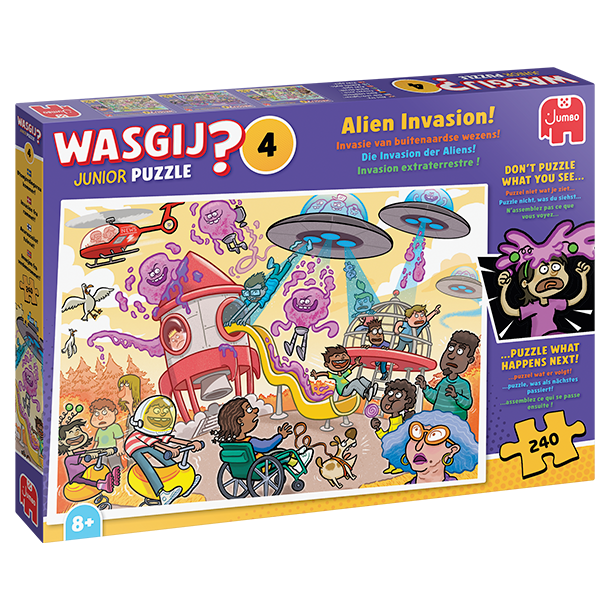 NYHED! Wasgij Junior 4 - Alien Invasion! - 240 brikker