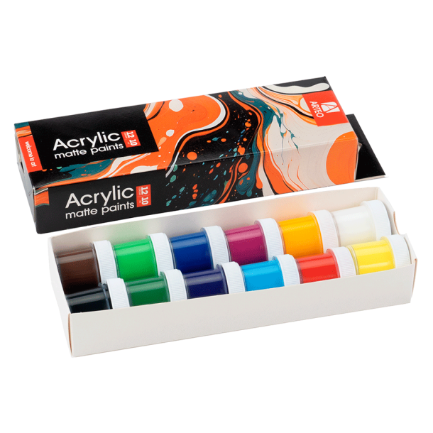 Arteo Mat Akryls�t 12x10ml. - Abstract Pouringart