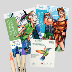 Disney Paint-by-Number - Classics Bind 2&10 - 36 stk. Akryltusch Pakke