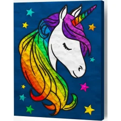 Clay Painting - Unicorn 30x30 cm