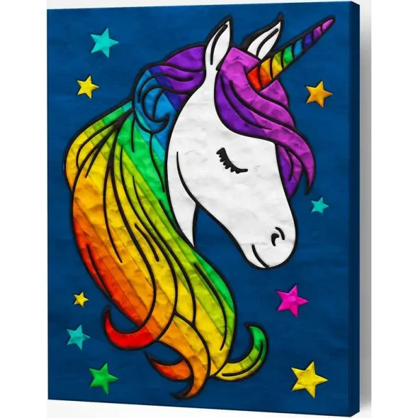 Clay Painting - Unicorn 30x30 cm