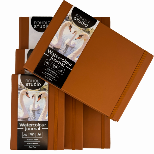 Roholt Studio Artist Watercolour Journal - Cognac