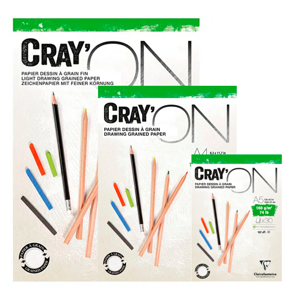 CrayOn Tegneblok, 160g - 30 Ark