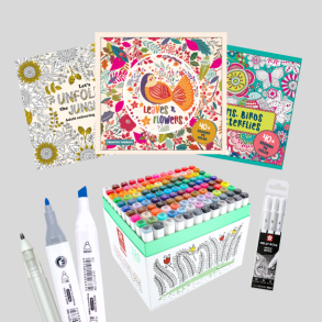 Doodle Malebogspakke + 120 twinmarkers + Gelly Roll